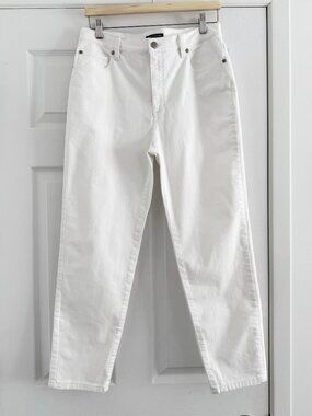 Eileen Fisher Cropped Jeans in White, size Small *HEMMED*